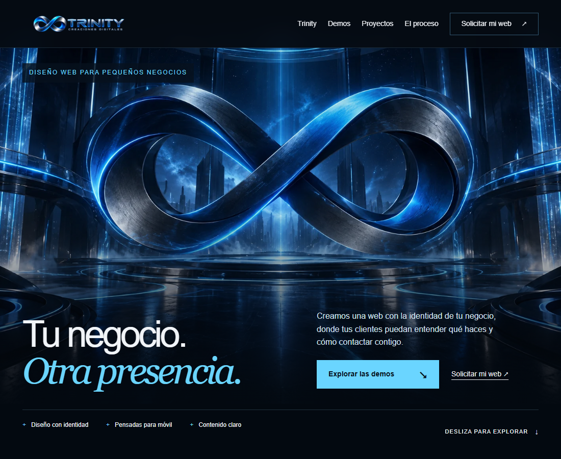 Portada de la demo ficticia Órbita Estudio Digital